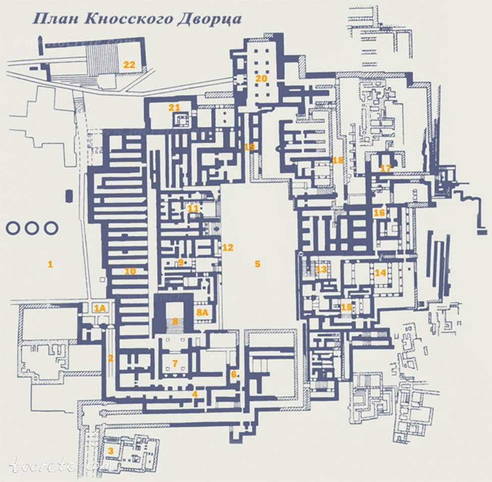 Дворец в кноссе план фрагменты